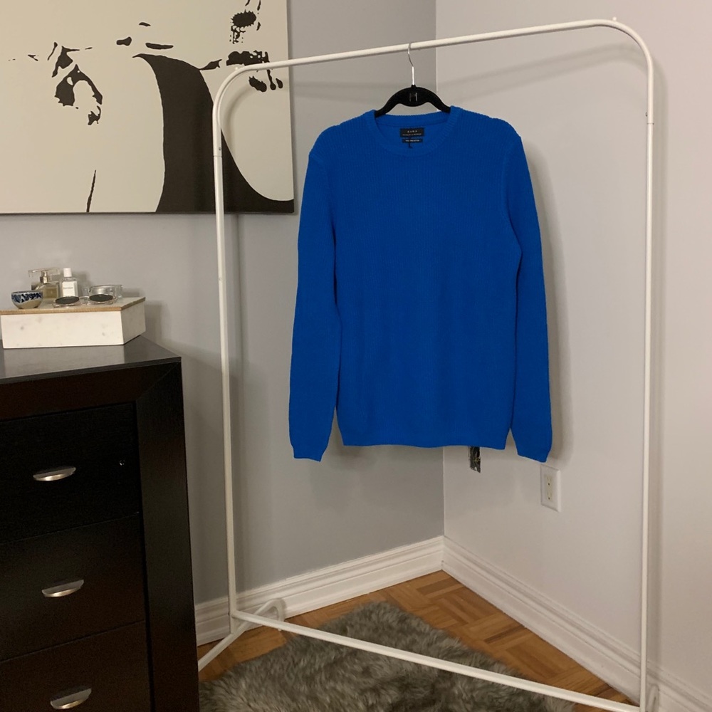 Royal blue knit sweater